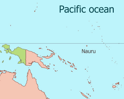 Situation géographique de l'île de Nauru
