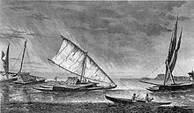Pirogues à 2 coques utilisées par les austronésien pour partir à la conquête de l'Océanie