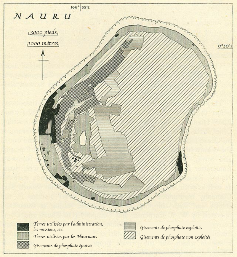 Exploitation du phosphate sur l’île de Nauru au début du XXème siècle