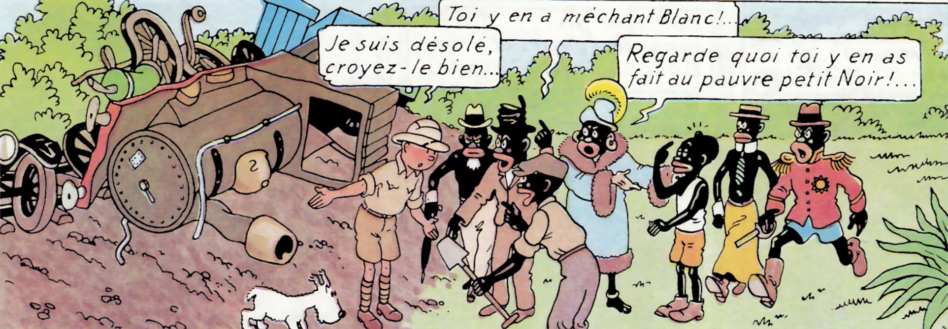 Tintin au Congo - Accident de train