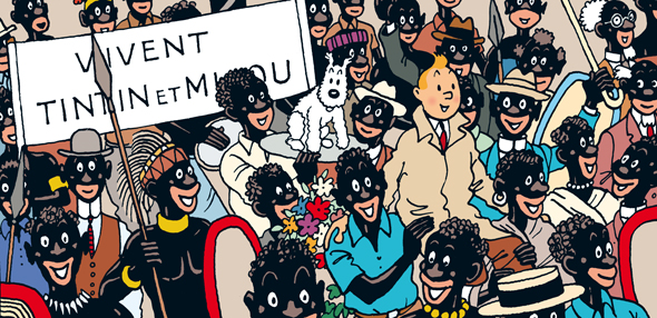 Tintin au Congo > Tintin & Milou triomphent après la capture du gang (Hergé)