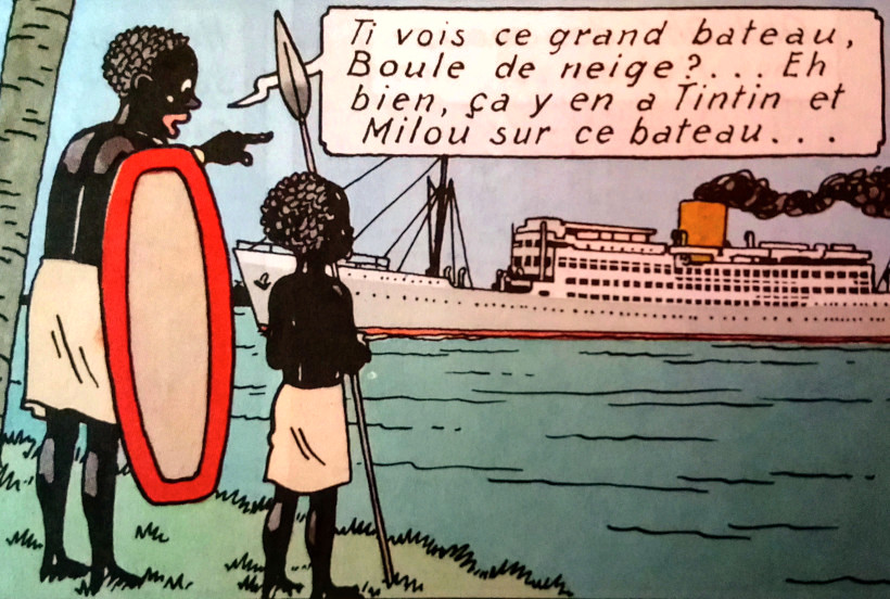 Tintin au Congo > Tu vois ce grand bateau ...  (Hergé)