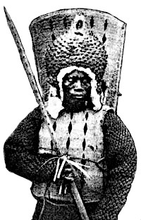 Nauru - Guerrier en armure vers 1880