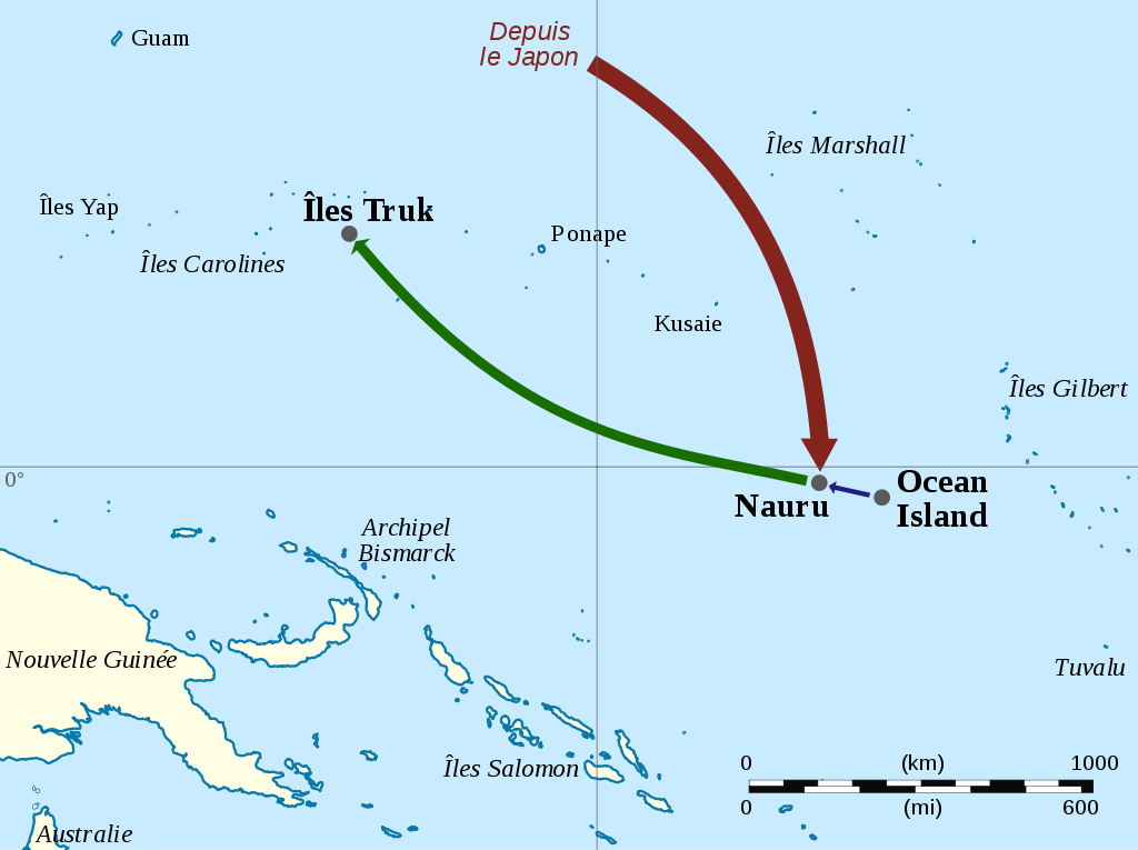 Nauru - Déplacements de populations dans les îles du Pacifique lors de la Seconde Guerre mondial